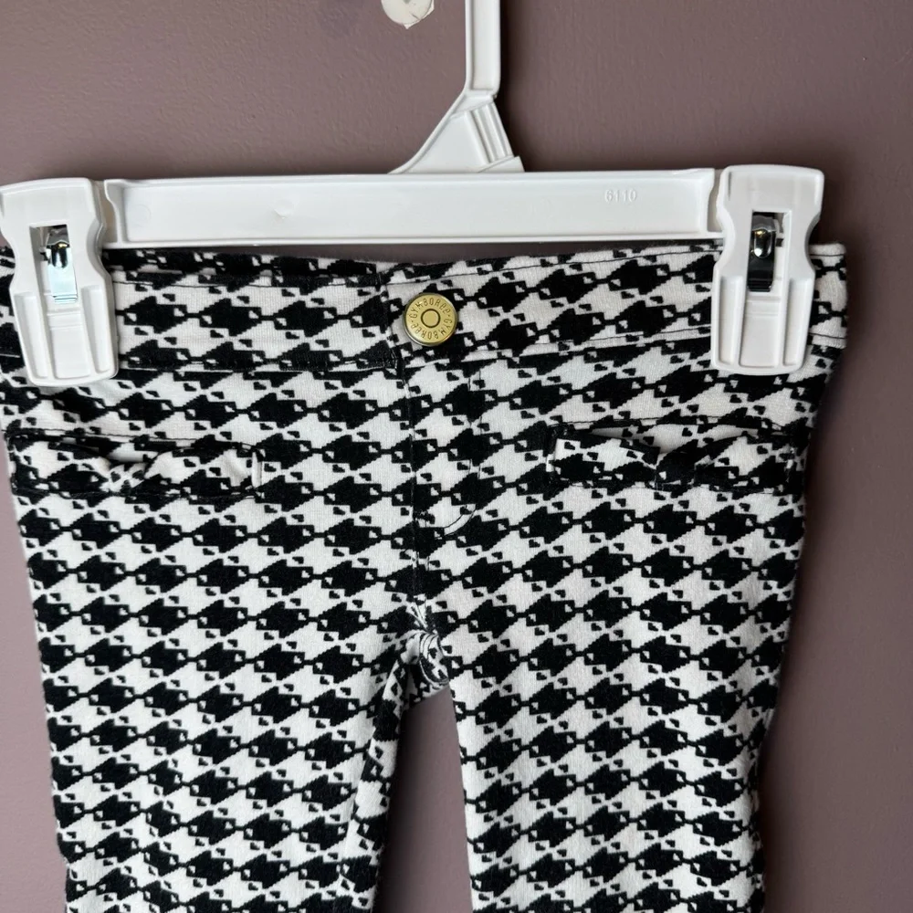 Olivia x Gymboree Black White Houndstooth Leggings 2T